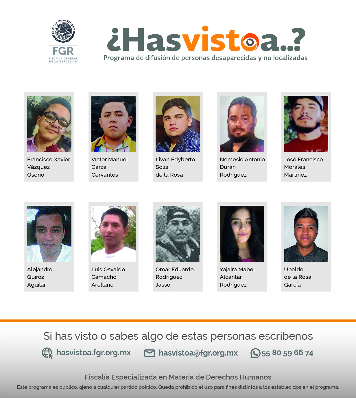 Cédula de búsqueda: Grupal
